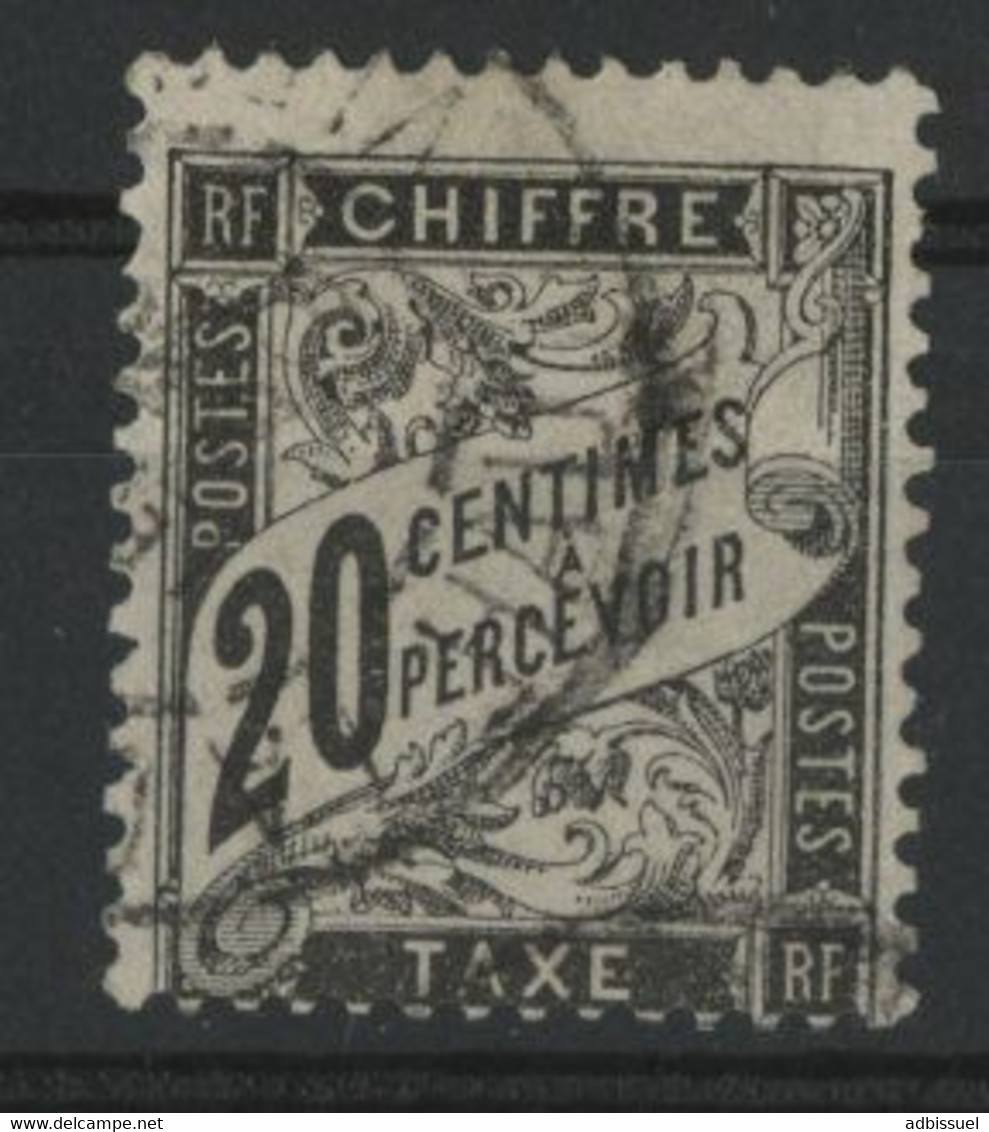 TIMBRE TAXE N° 17 20 Ct Noir Cote 150 € Oblitéré TB (vendu à 6 % De La Cote) - 1859-1959 Oblitérés