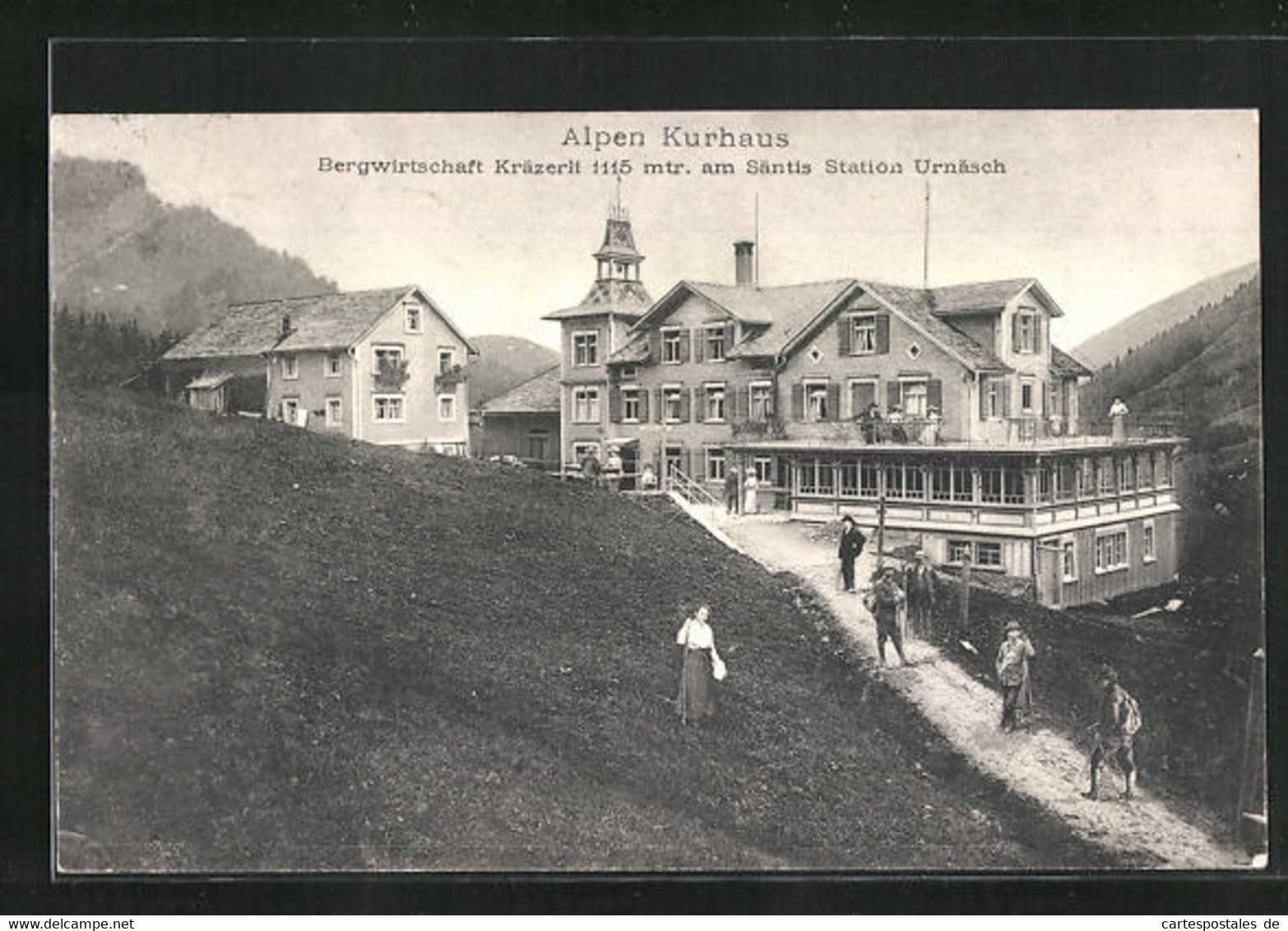 AK Urnäsch, Alpen Kurhaus, Gasthaus Kräzerli Am Säntis - Urnäsch