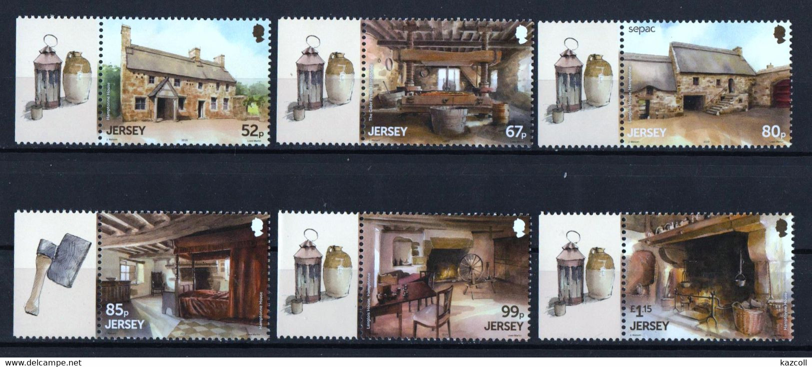 Jersey 2019. SEPAC. Old Residential Houses. Architecture. Hamptonne Country Life Museum. MNH - Jersey