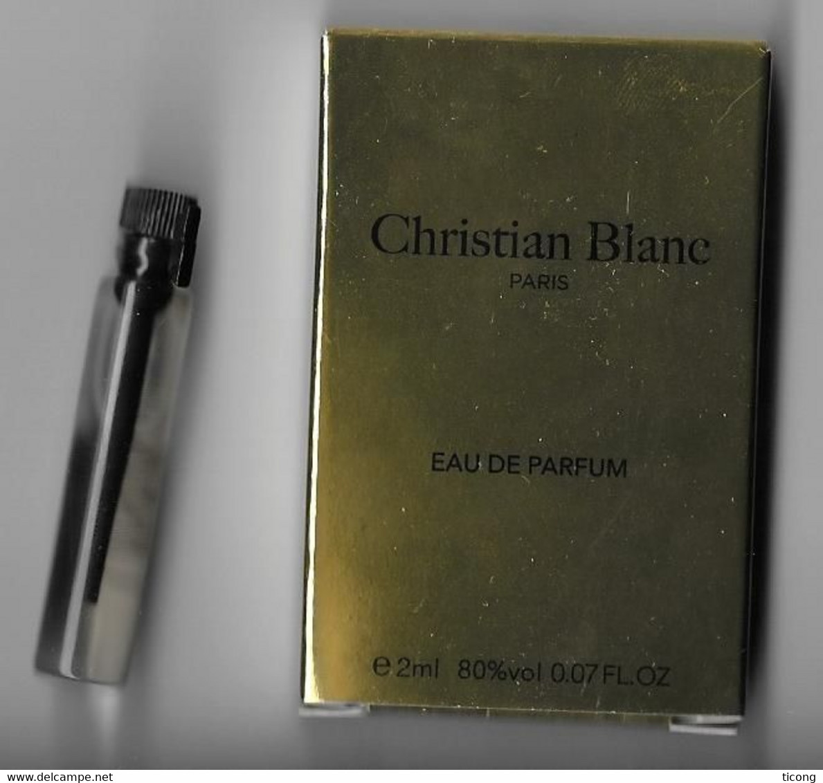 MINIATURES PARFUM  ( ECHANTILLON ) CHRISTIAN BLANC PARIS, VOIR LES SCANNERS - Ohne Zuordnung