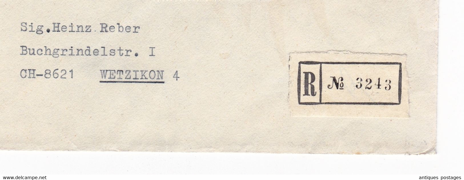 Lettre Recommandée 1968 San Marino San Marin Wetzikon Suisse Ufficio Filatelico Governativo Gustave Doré - Brieven En Documenten