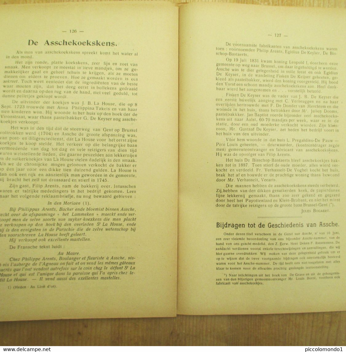 Eigen Schoon & De Brabander 1928 Gooik Schuttersgilde Asse In De As Assekoekskens Geschiedenis Asse - History