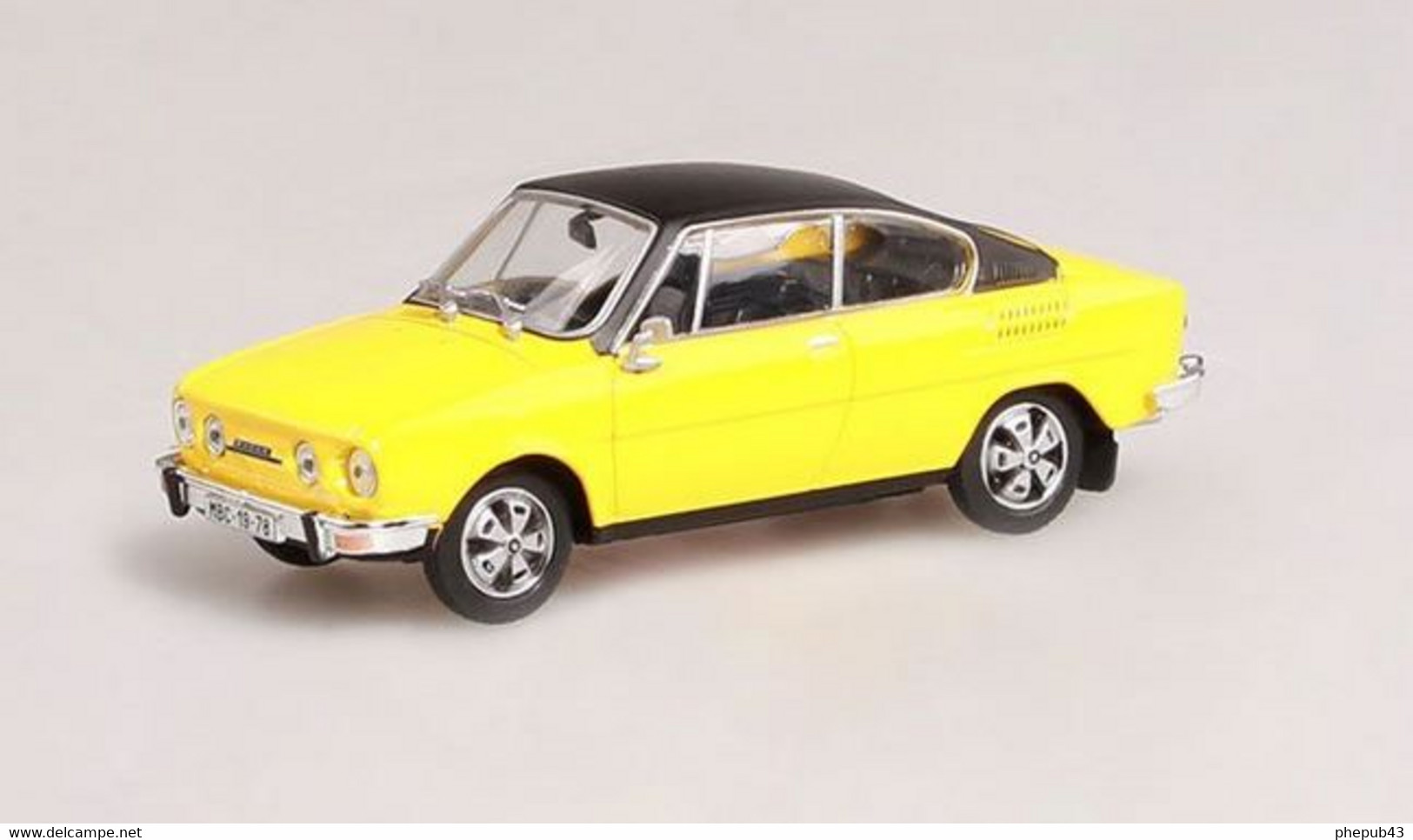 Škoda 110R Coupé - 1980 - Yellow & Black - Abrex - Cararama (Oliex)