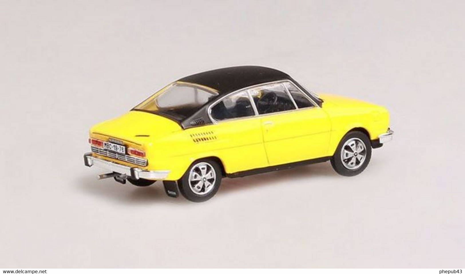 Škoda 110R Coupé - 1980 - Yellow & Black - Abrex - Cararama (Oliex)