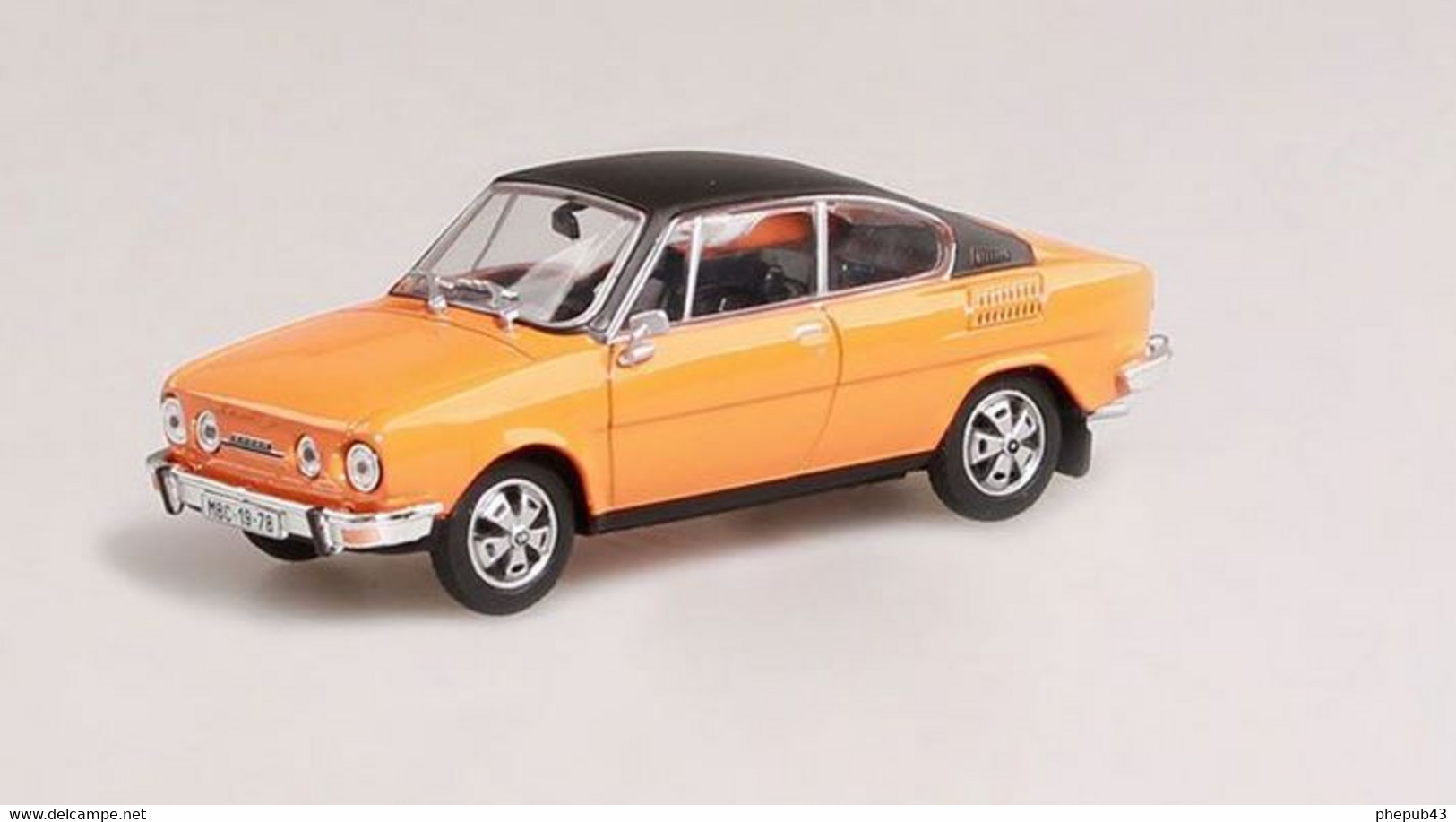 Škoda 110R Coupé - 1980 - Orange & Black - Abrex - Cararama (Oliex)