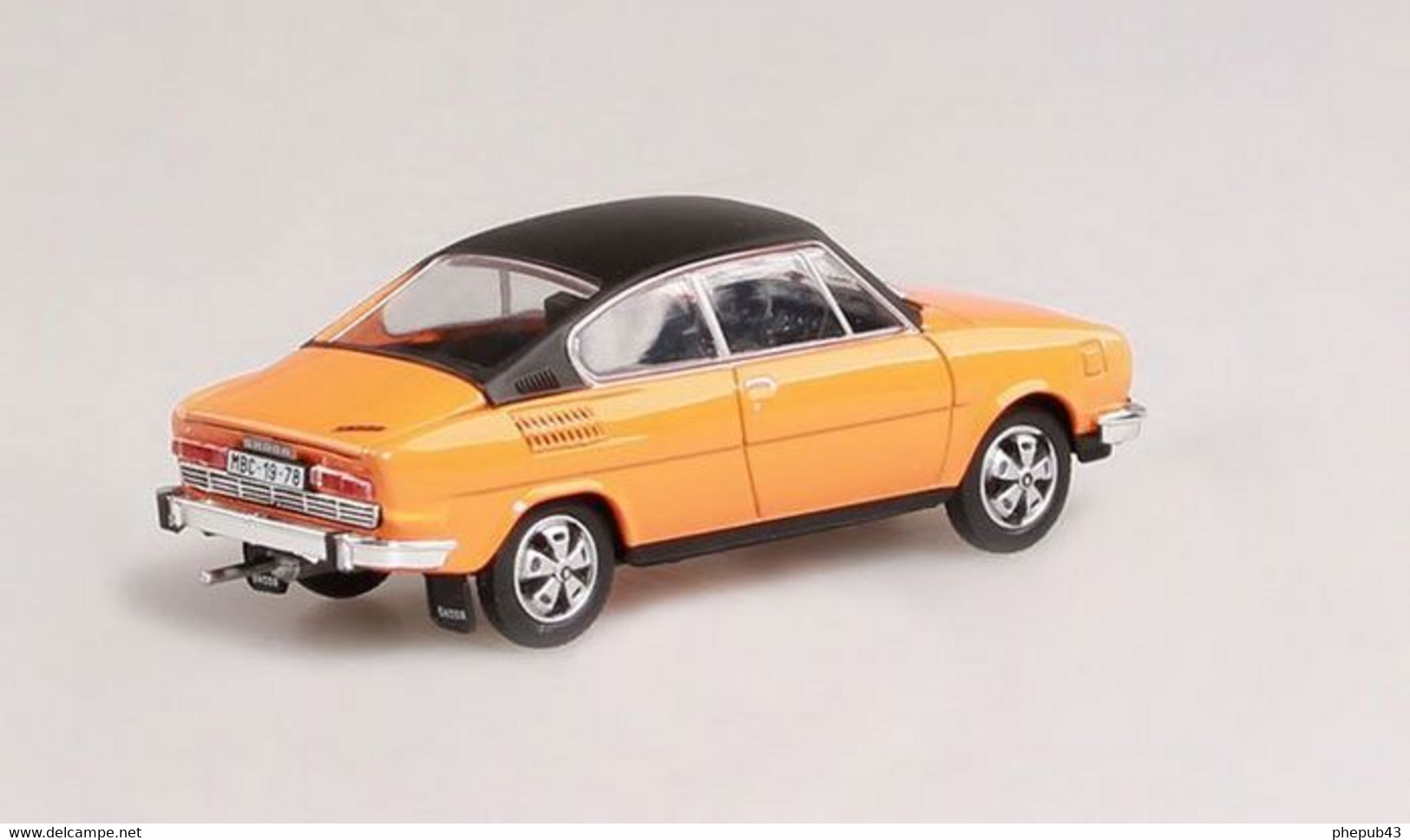 Škoda 110R Coupé - 1980 - Orange & Black - Abrex - Cararama (Oliex)