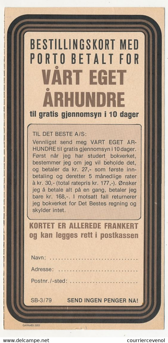 NORVEGE - Entier Publicitaire (Imprimé) Oslo 1983 - Voir Le Scan - Postal Stationery