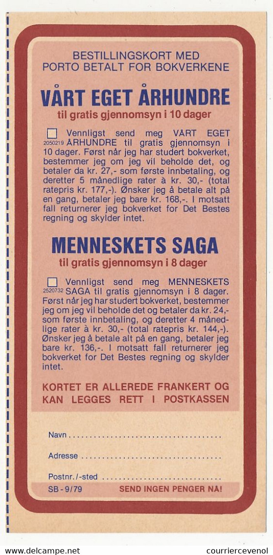 NORVEGE - Entier Publicitaire (Imprimé) Oslo 1983 -  "Det Beste" - Voir Le Scan - Postal Stationery