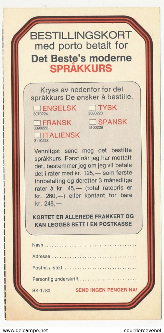 NORVEGE - Entier Publicitaire (Imprimé) Oslo 1983 -  "Det Beste" - Voir Le Scan - Interi Postali