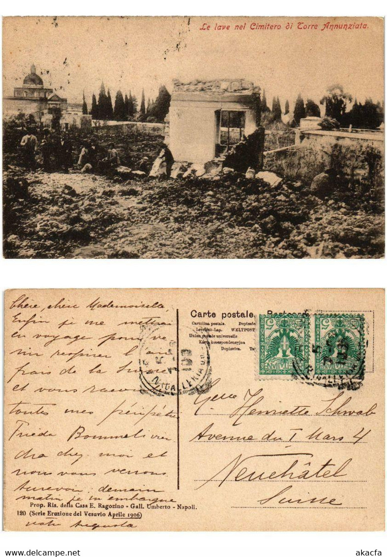 CPA AK Le Lave Nel Cimitero Di Torre Annunziata ITALY (533573) - Torre Annunziata