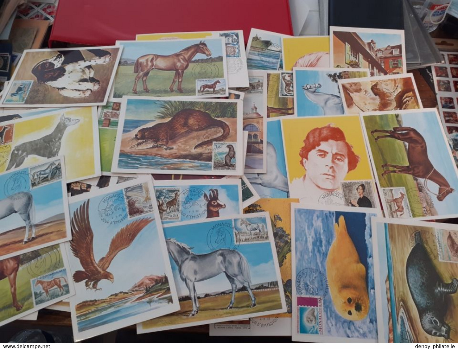 Monaco Lot De 52 Carte Maximum Dont Tableau 2 Chiens , La Sériés Chevaux - Maximum Cards