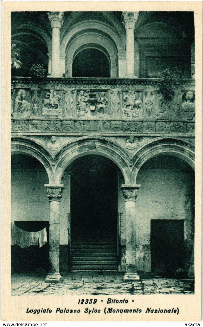 CPA AK BITONTO Loggiato Palazzo Sylos ITALY (531552) - Bitonto