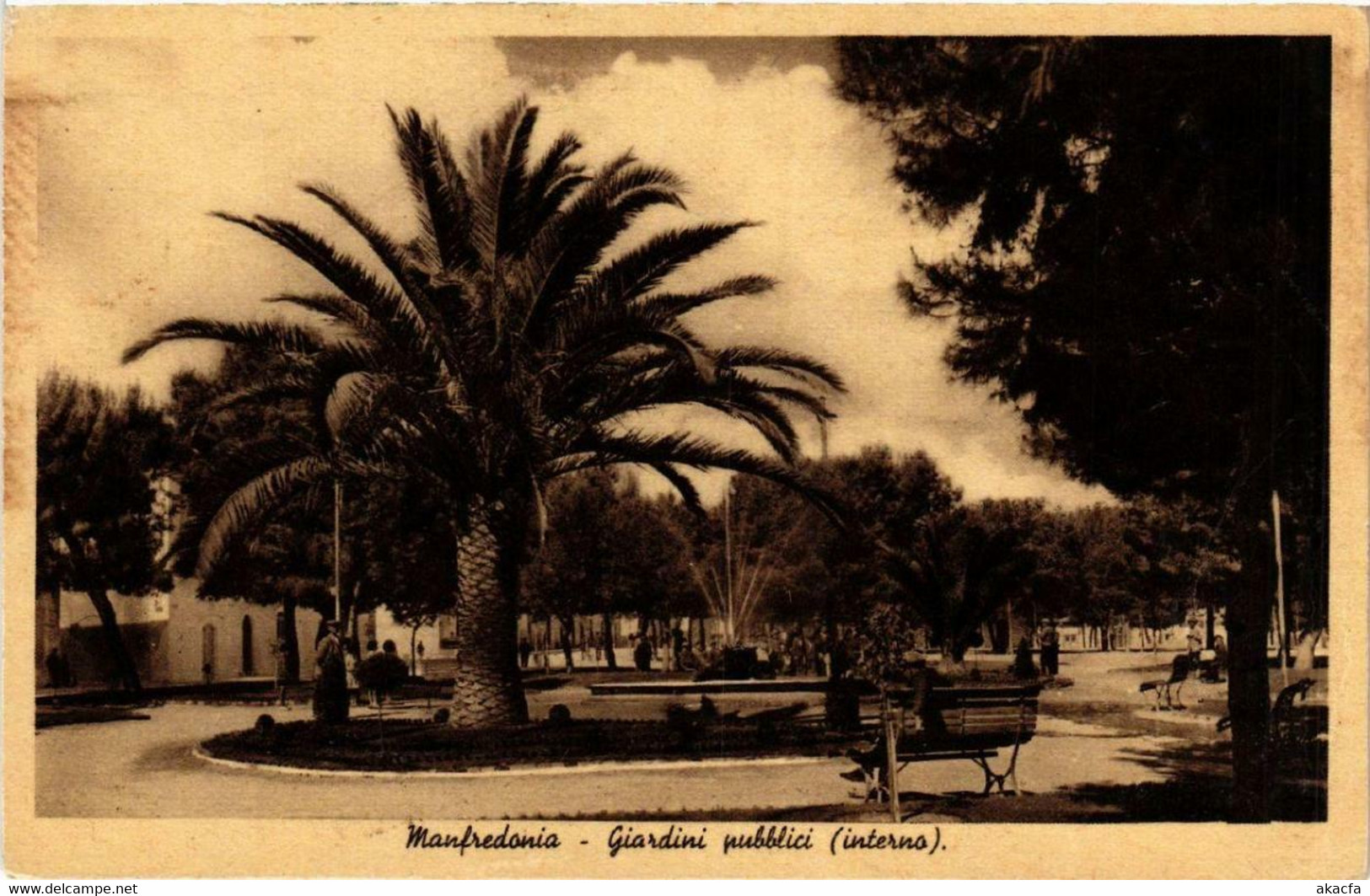 CPA AK MANFREDONIA Giardini Pubblici Interno ITALY (531749) - Manfredonia