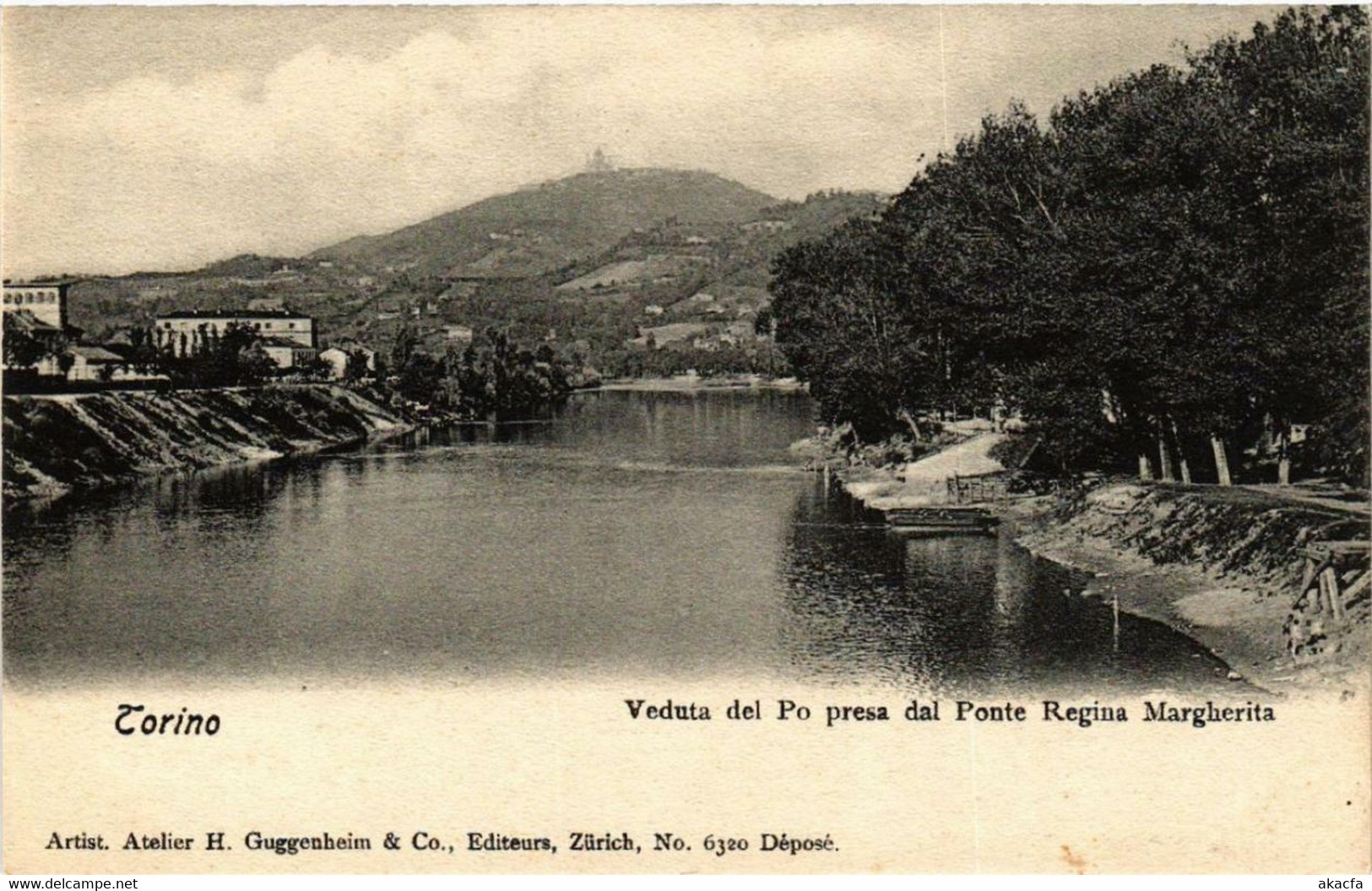 CPA AK TORINO Veduta Del Po Presa Dal Ponte Regina Marg. ITALY (540299) - Fiume Po