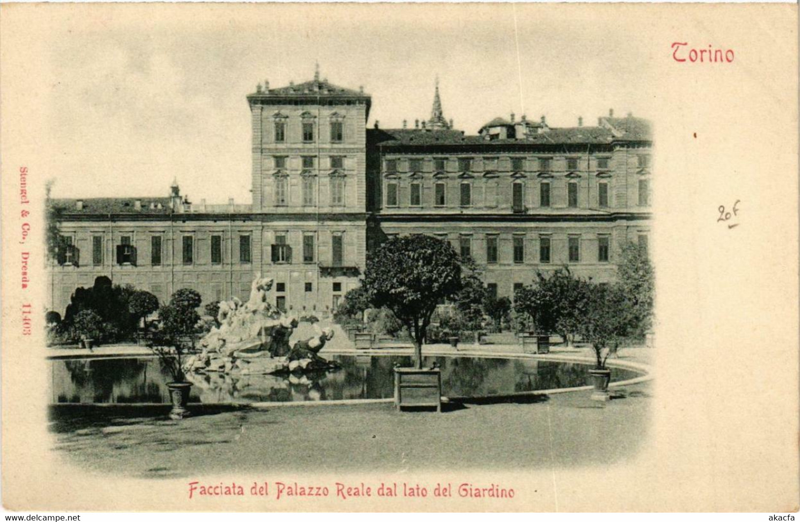 CPA AK TORINO Facciata Del Palazzo Reale Del Lato Giardino ITALY (540318) - Palazzo Reale