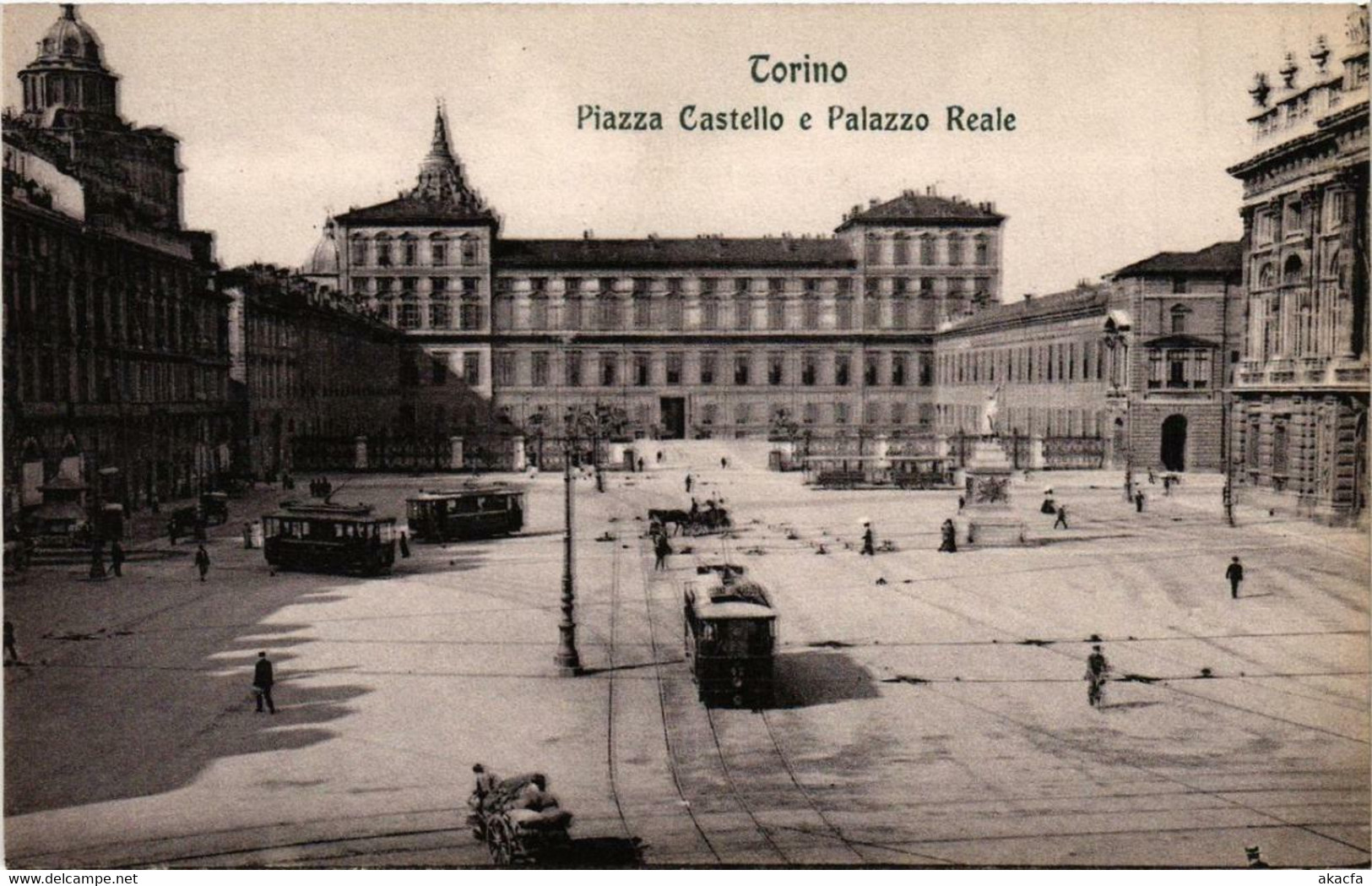 CPA AK TORINO Piazza Castello E Palazzo Reale ITALY (540356) - Palazzo Reale