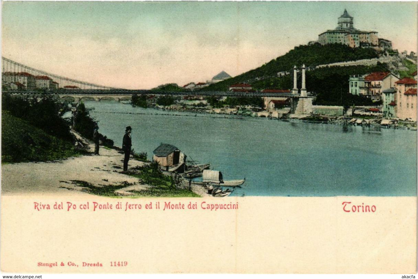 CPA AK TORINO Riva Del Po Col Ponte ITALY (540366) - Fiume Po