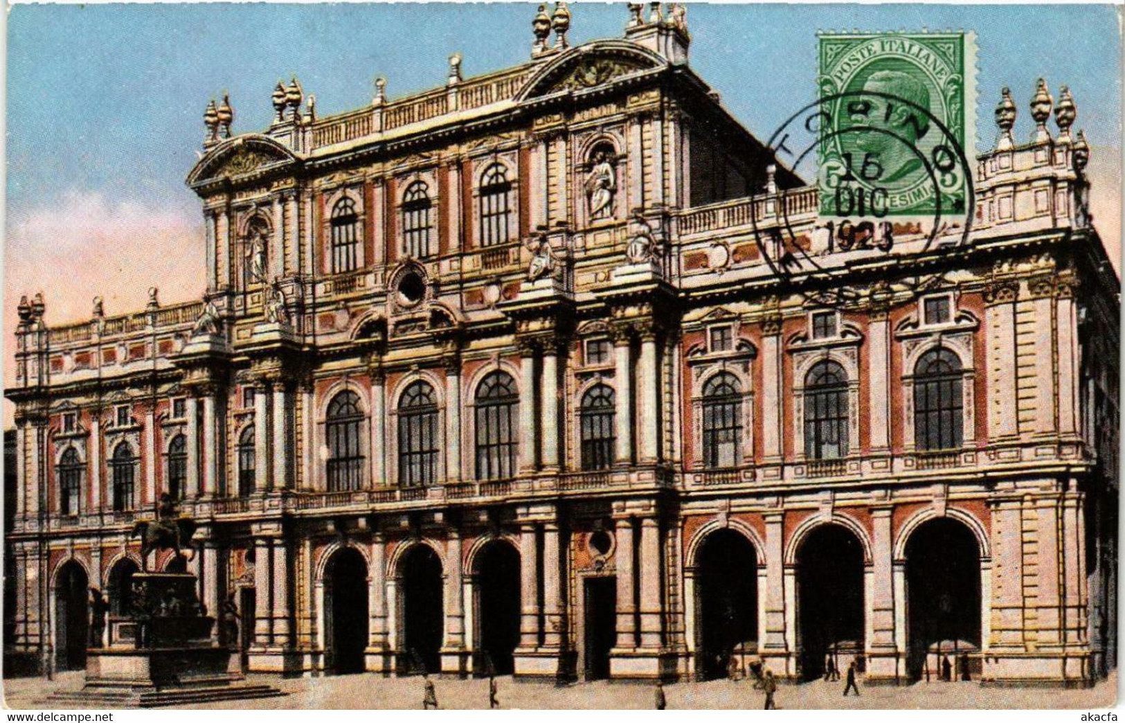 CPA AK TORINO Palazzo Carignano E Monumento A Carlo A. ITALY (540456) - Palazzo Carignano
