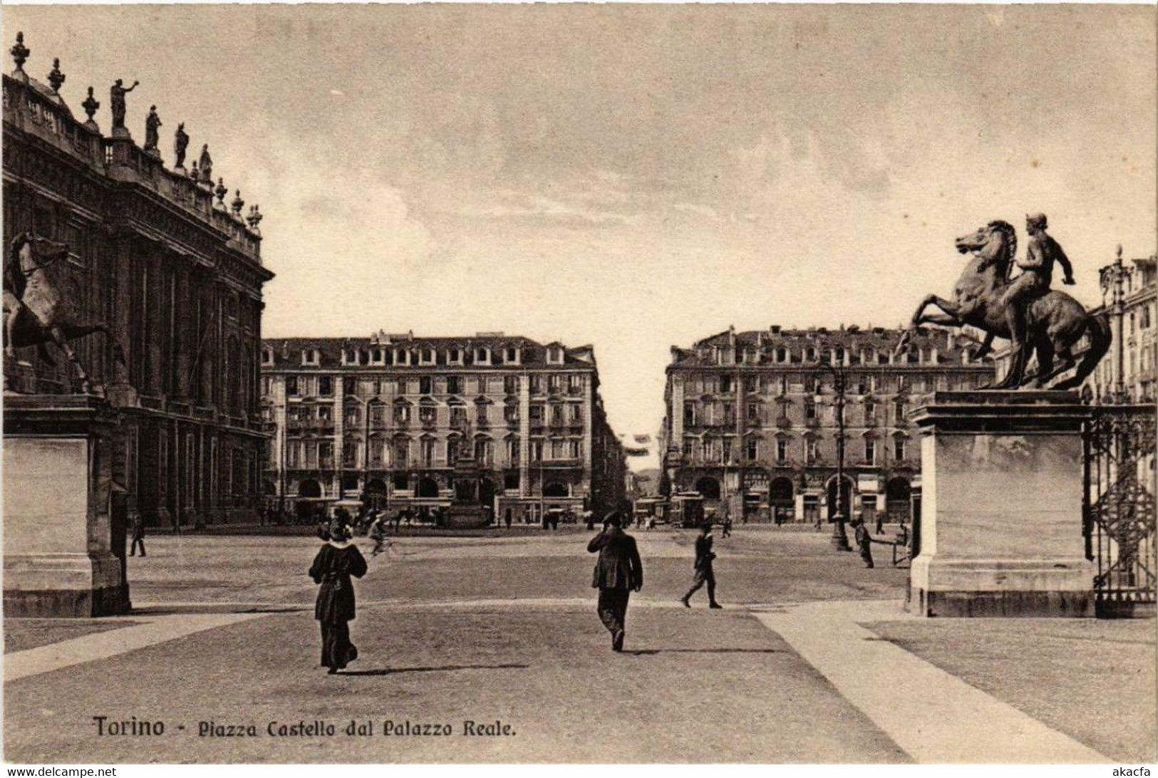 CPA AK TORINO Piazza Castello Dal Palazzo Reale ITALY (540488) - Palazzo Reale