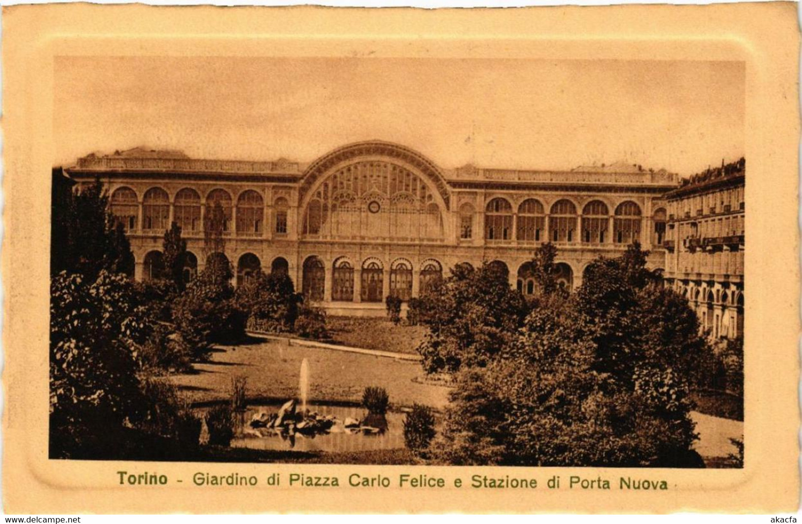 CPA AK TORINO Giardino Di Piazza Carlo Felice E Stazione ITALY (540506) - Parcs & Jardins