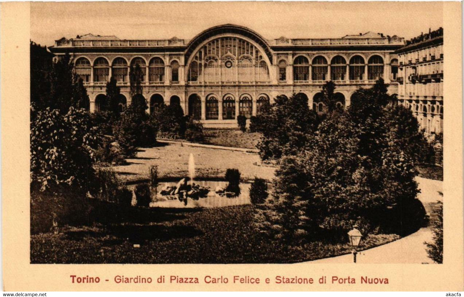 CPA AK TORINO Giardino Di Piazza Carlo Felice E Stazione ITALY (540537) - Parks & Gärten