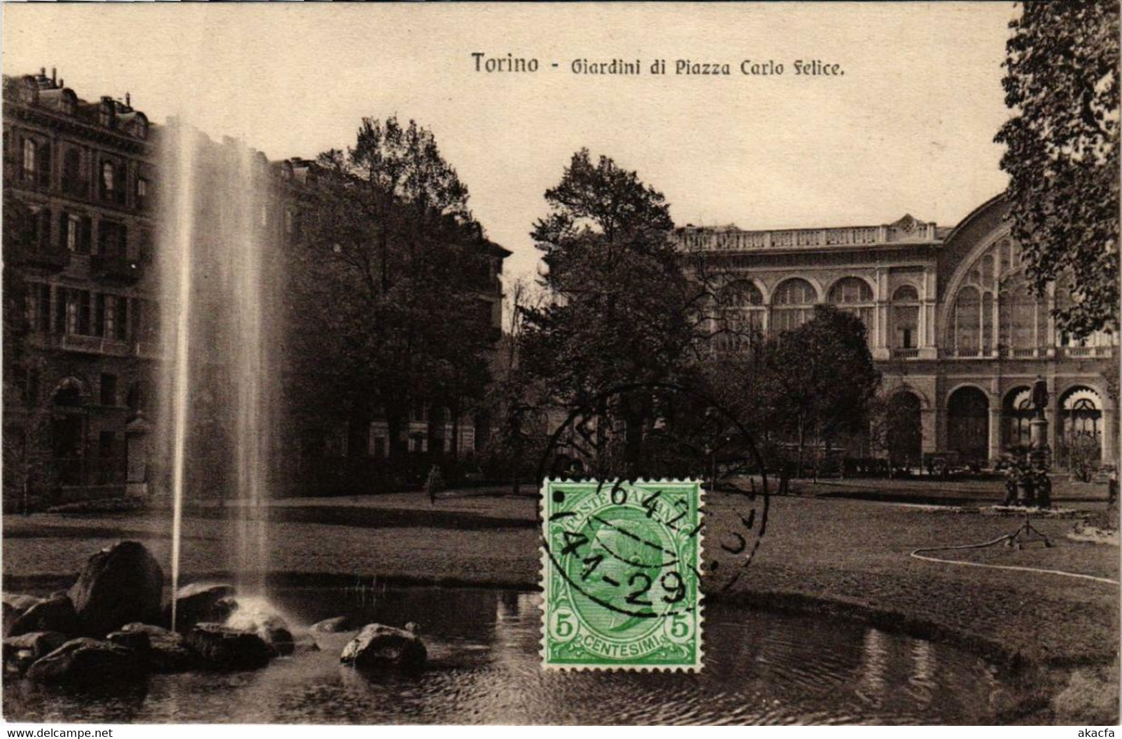 CPA AK TORINO Giardini Di Piazza Carlo Felice ITALY (540687) - Parken & Tuinen