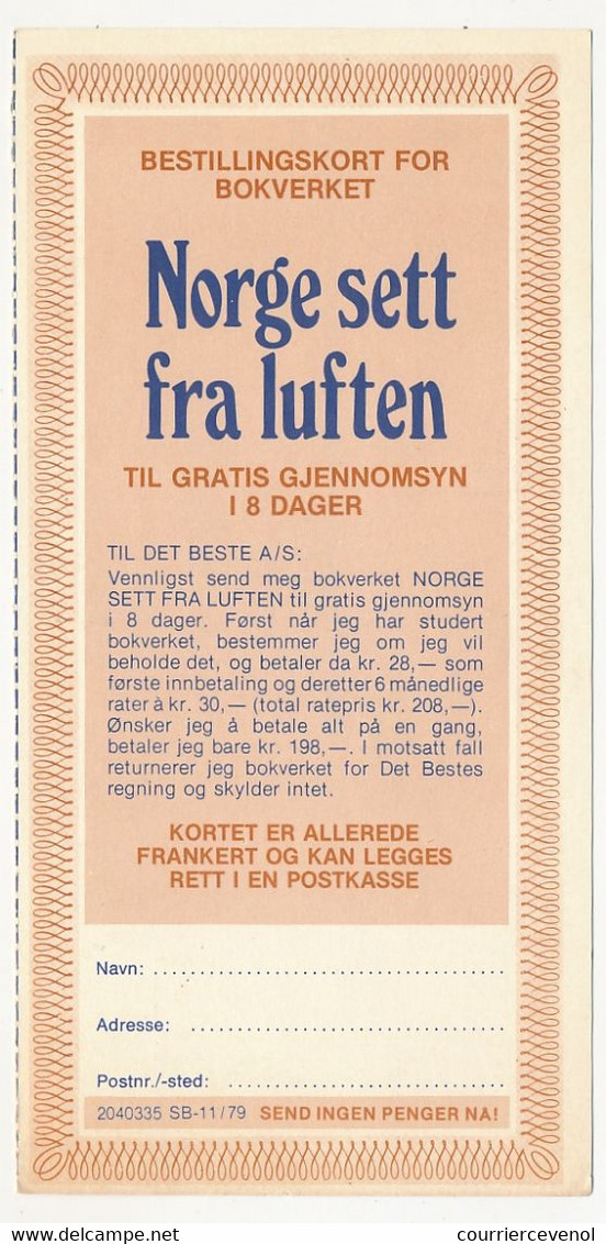 NORVEGE - Entier Publicitaire (Imprimé) Oslo 1983 -  "Det Beste" - Voir Le Scan - Postal Stationery