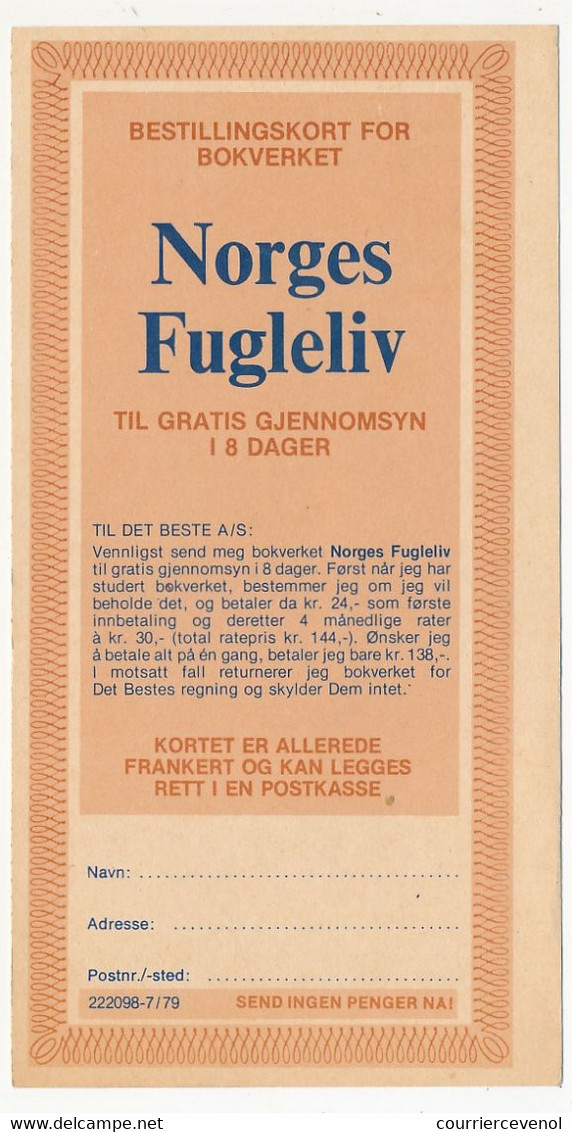 NORVEGE - Entier Publicitaire (Imprimé) Oslo 1983 -  "Det Beste" - Voir Le Scan - Postal Stationery