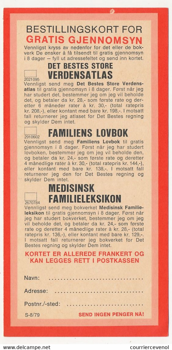 NORVEGE - Entier Publicitaire (Imprimé) Oslo 1983 -  "Det Beste" - Voir Le Scan - Postal Stationery