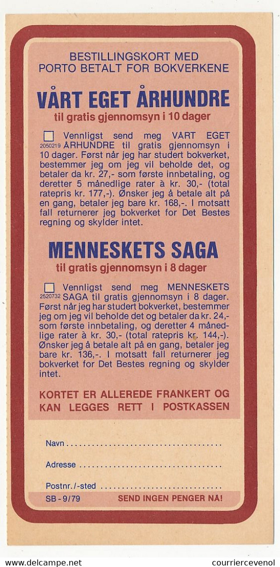 NORVEGE - Entier Publicitaire (Imprimé) Oslo 1983 -  "Det Beste" - Voir Le Scan - Postal Stationery