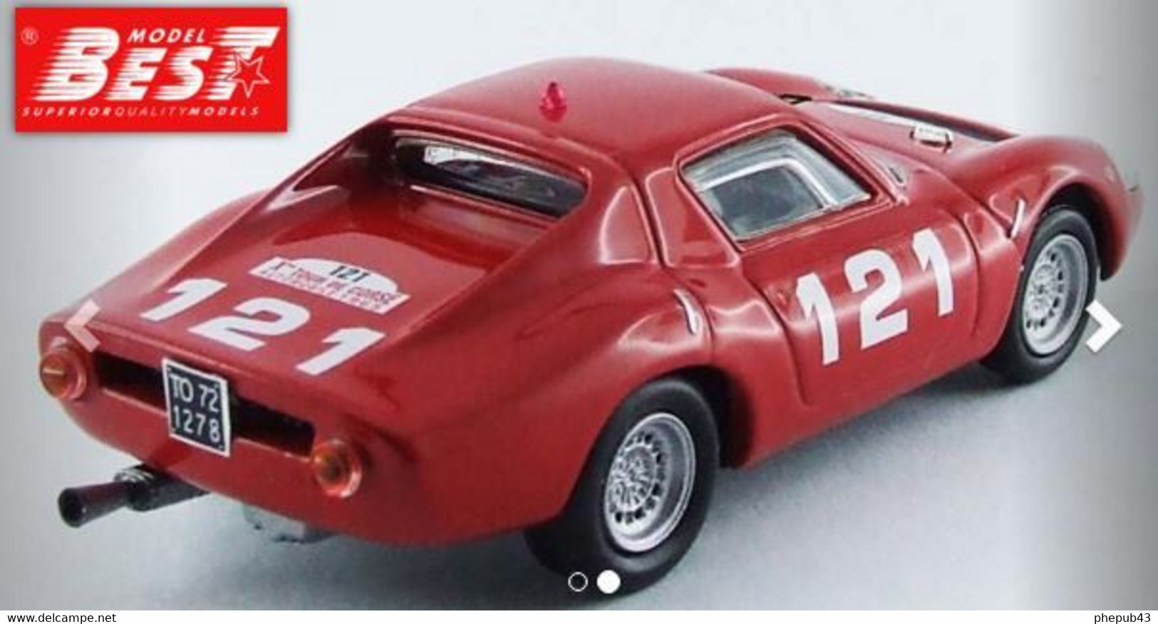 Abarth OT 1300 - Jo Schlesser/Claude Ballot Lena - Tour Corse 1965 #121 - Best - Best Model