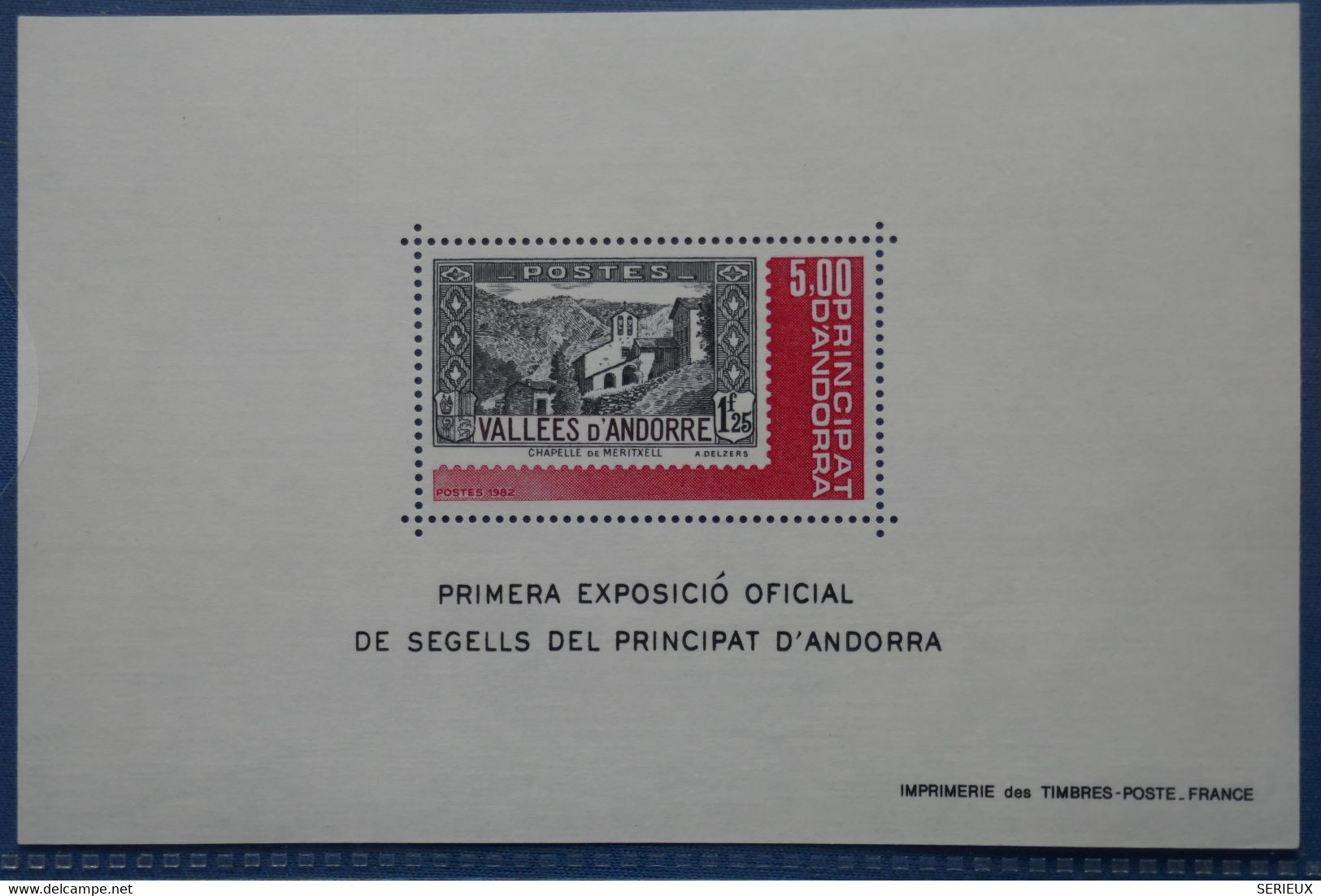 I 2  ANDORRE BEAU BLOC FEUILLET   1982  PRINCIPAT ANDORRA - Blocks & Sheetlets