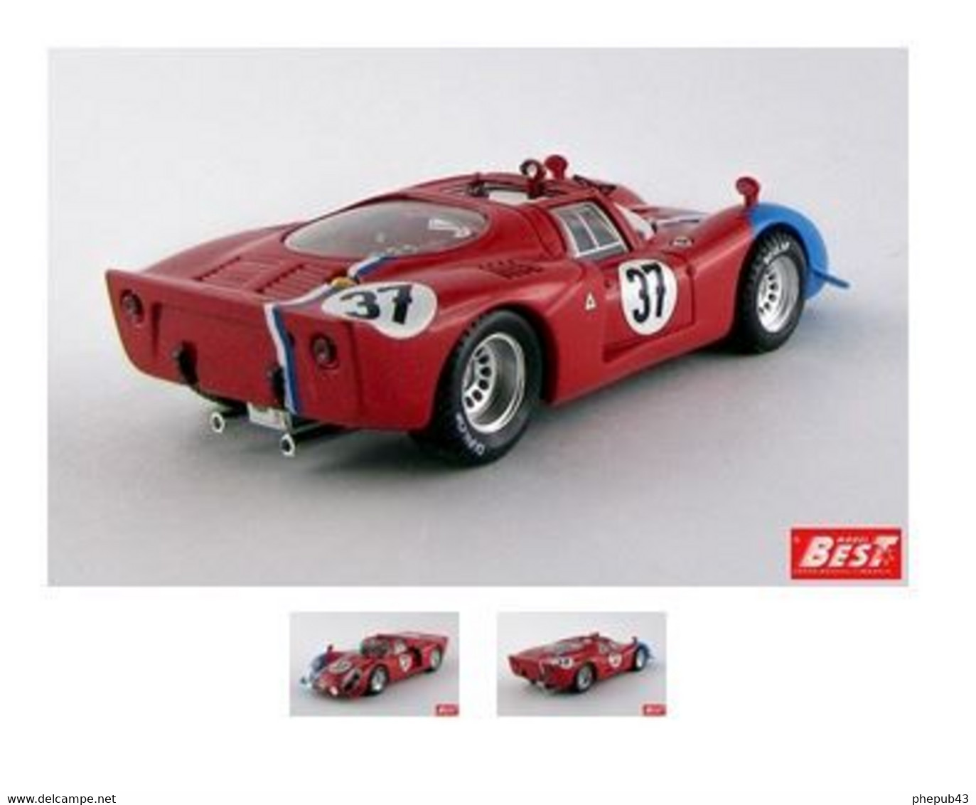 Alfa Romeo 33.2 - Gosselin/Trosch - Test Le Mans 1968 #37 - Best Model - Best Model