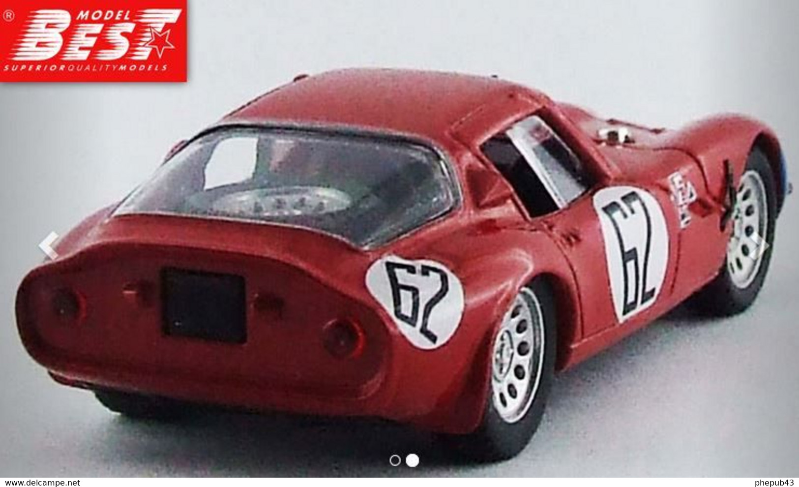 Alfa Roméo TZ2 - Lucien Bianchi/Consten - Sebring 1966 #62 - Best Model - Best Model