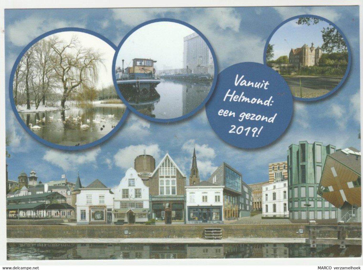 Postcard-ansichtkaart Vanuit HELMOND Een Gezond 2019 (NL) Rabobank - Helmond