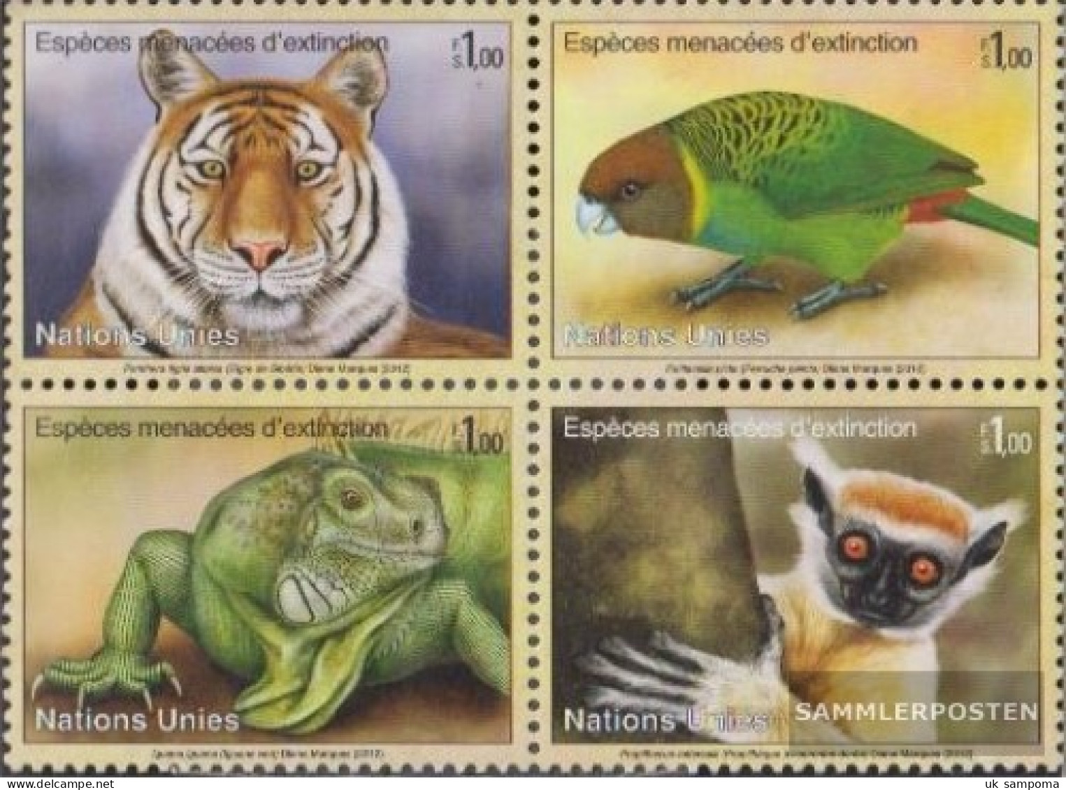 UN - Geneva 790-793 Block Of Four (complete Issue) Unmounted Mint / Never Hinged 2012 Affected Species - Nuovi