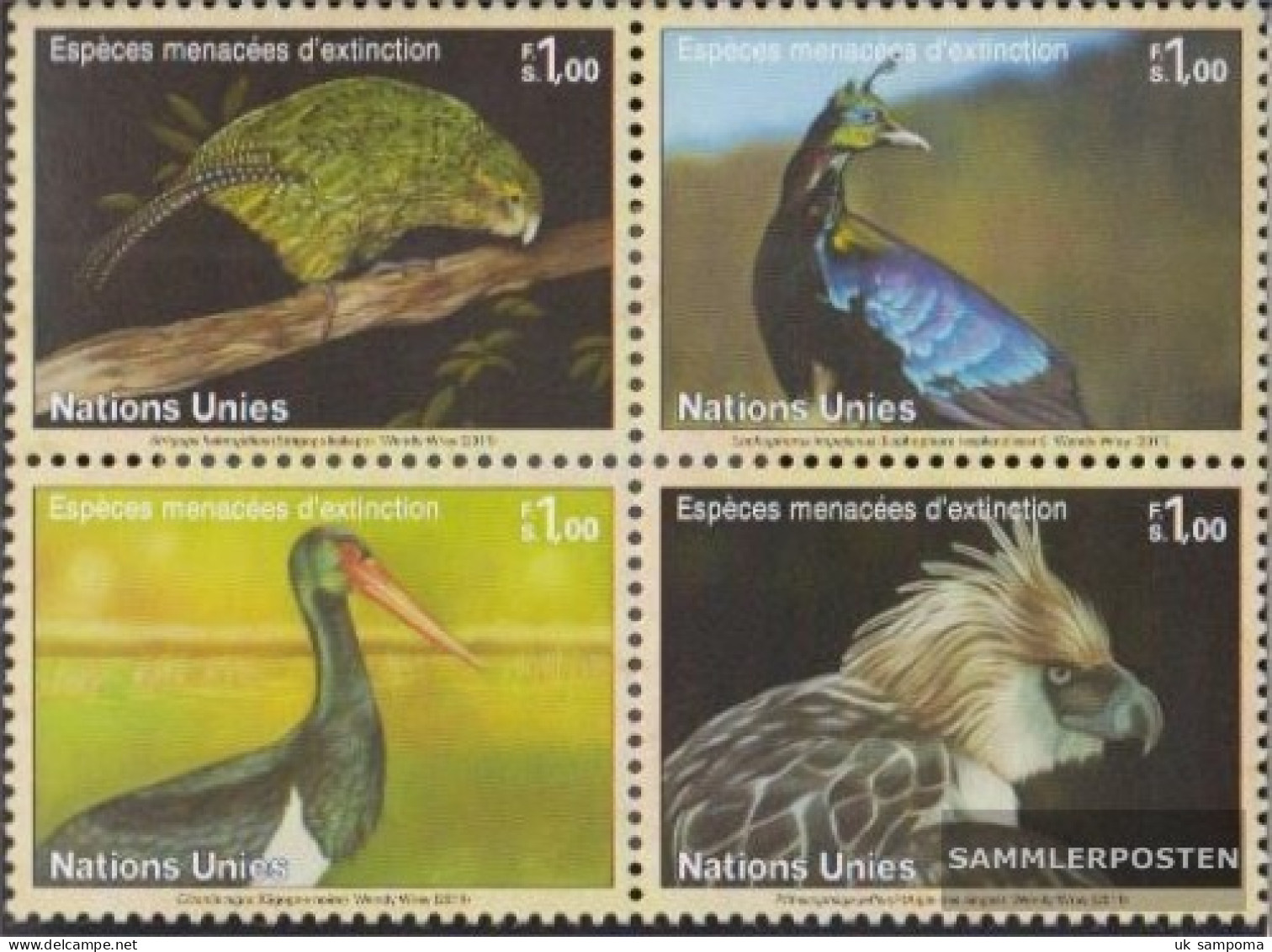 UN - Geneva 774-777 Block Of Four (complete Issue) Unmounted Mint / Never Hinged 2011 Birds - Nuovi