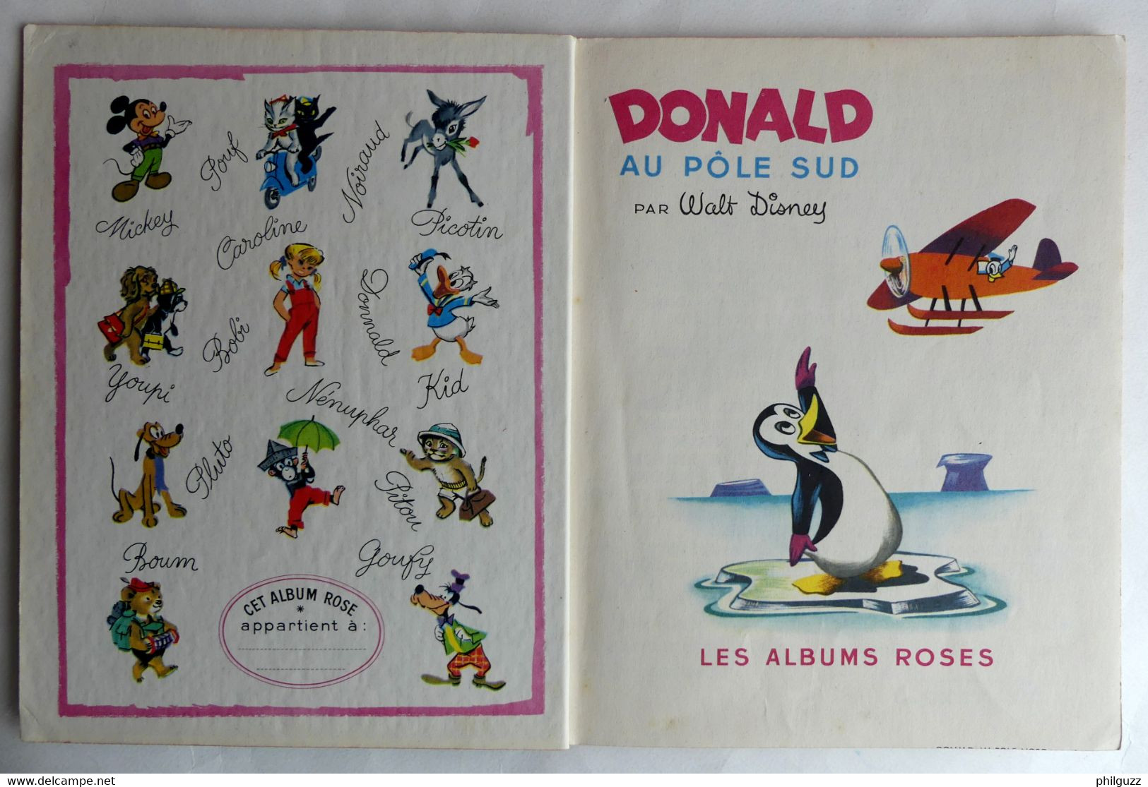 MINI ALBUM DONALD AU PÔLE SUD - WALT DISNEY - ALBUMS ROSES - HACHETTE 1959  Enfantina (1) - Hachette