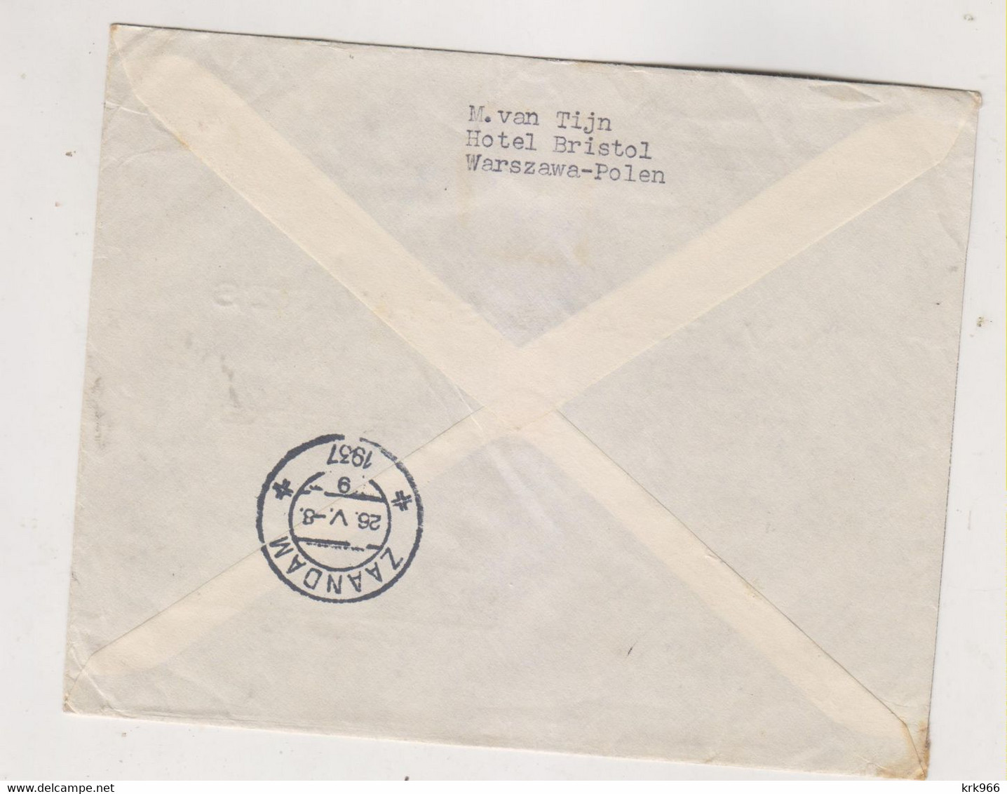 POLAND 1937 WARSZAWA Airmail  Cover To Netherlands - Brieven En Documenten
