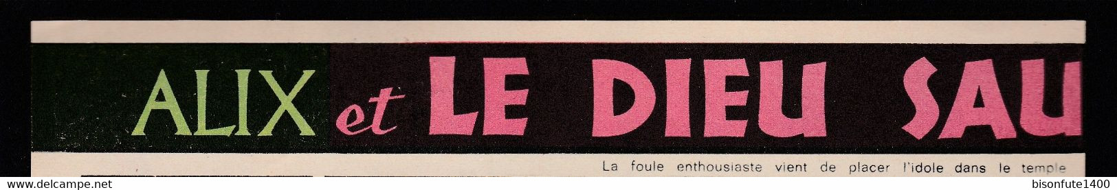 Bandeau Titre De Alix "Le Dieu Sauvage" Datant De 1969 Et Inédit Dans Les Bandes Dessinées En Album. - Alix