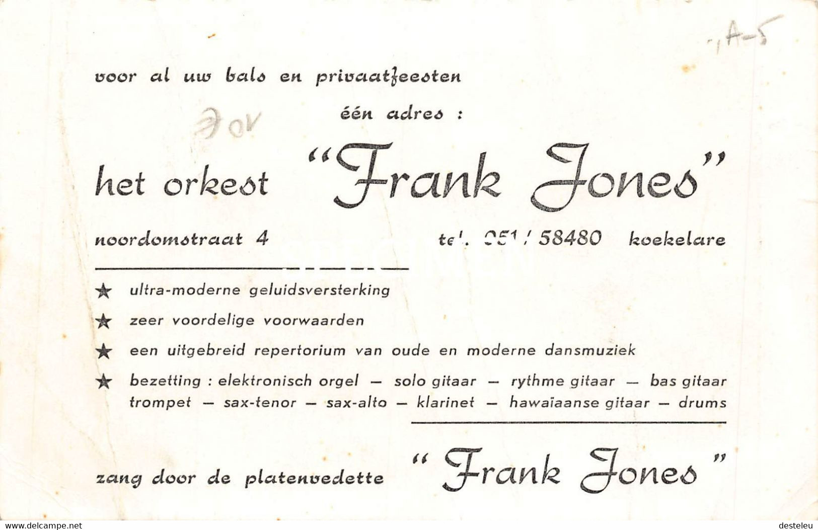 Het Orkest Frank Jones - Koekelare - Koekelare