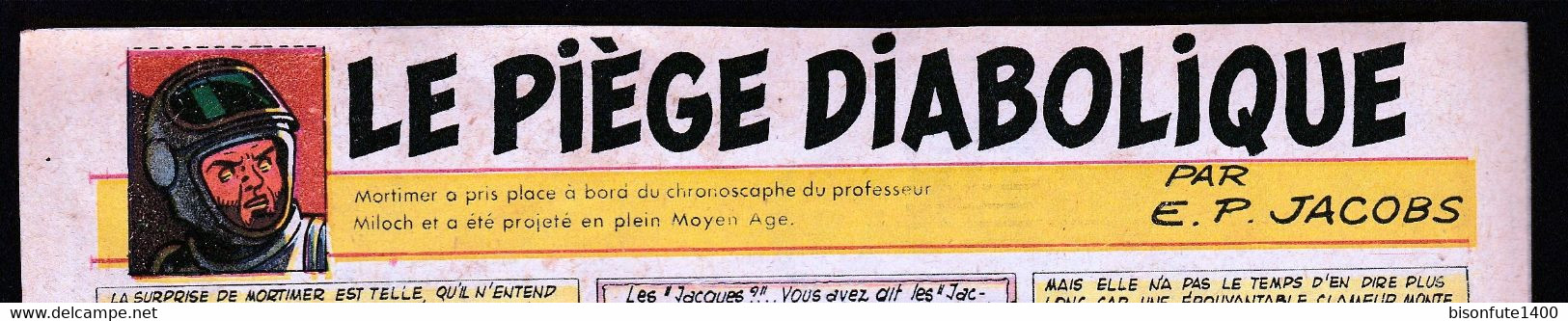 Bandeau Titre De Blake Et Mortimer " Le Piège Diabolique" De 1960 Inédit Dans Les Bandes Dessinées En Albums. - Blake & Mortimer