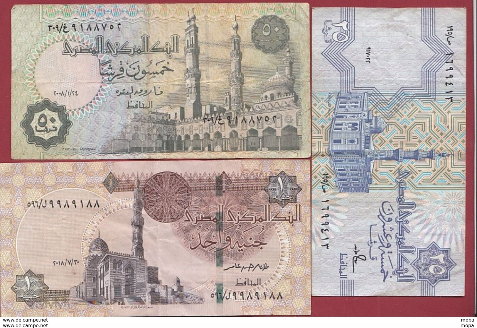 Egypte 3 Billets Dans L 'état Lot N °5 (169) - Aegypten