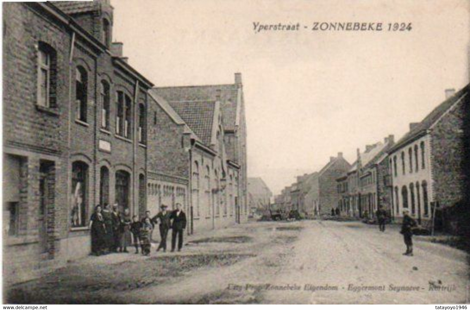 Zonnebeke  1924  Yperstraat  Bien Animée N'a Pas Circulé - Zonnebeke