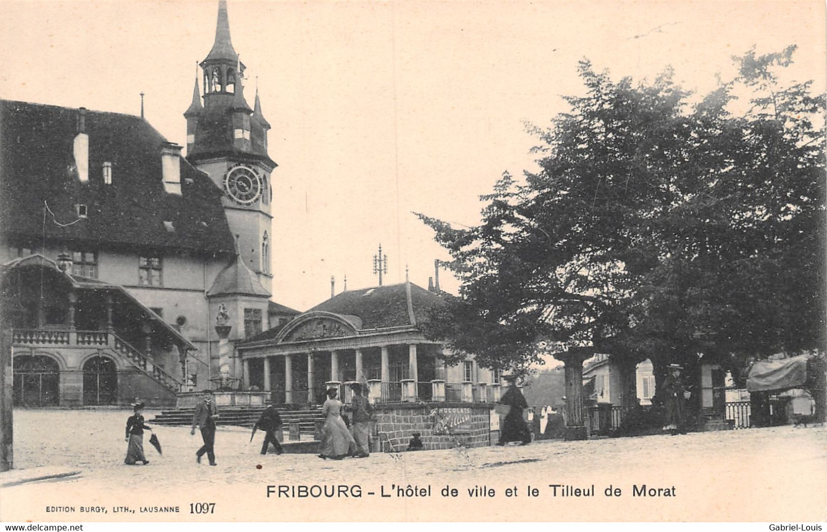 Fribourg L'Hôtel De Ville Et Le Tilleul De Morat - Animée - Morat