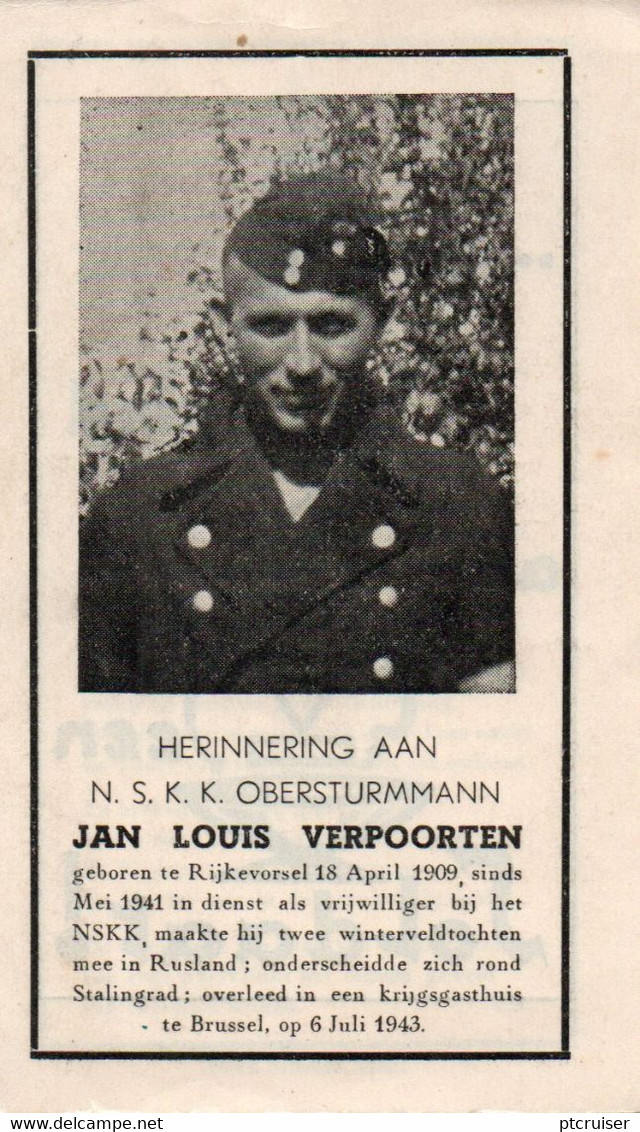 WW 2 RIJKEVORSEL STALINGRAD N.S.K.K. OBERSTURMANN - Verzamelingen