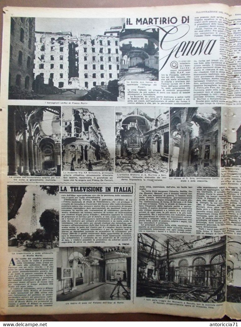 Illustrazione Del Popolo 12 Marzo 1944 WW2 Bormida Martirio Di Genova Fotografia - Guerra 1939-45