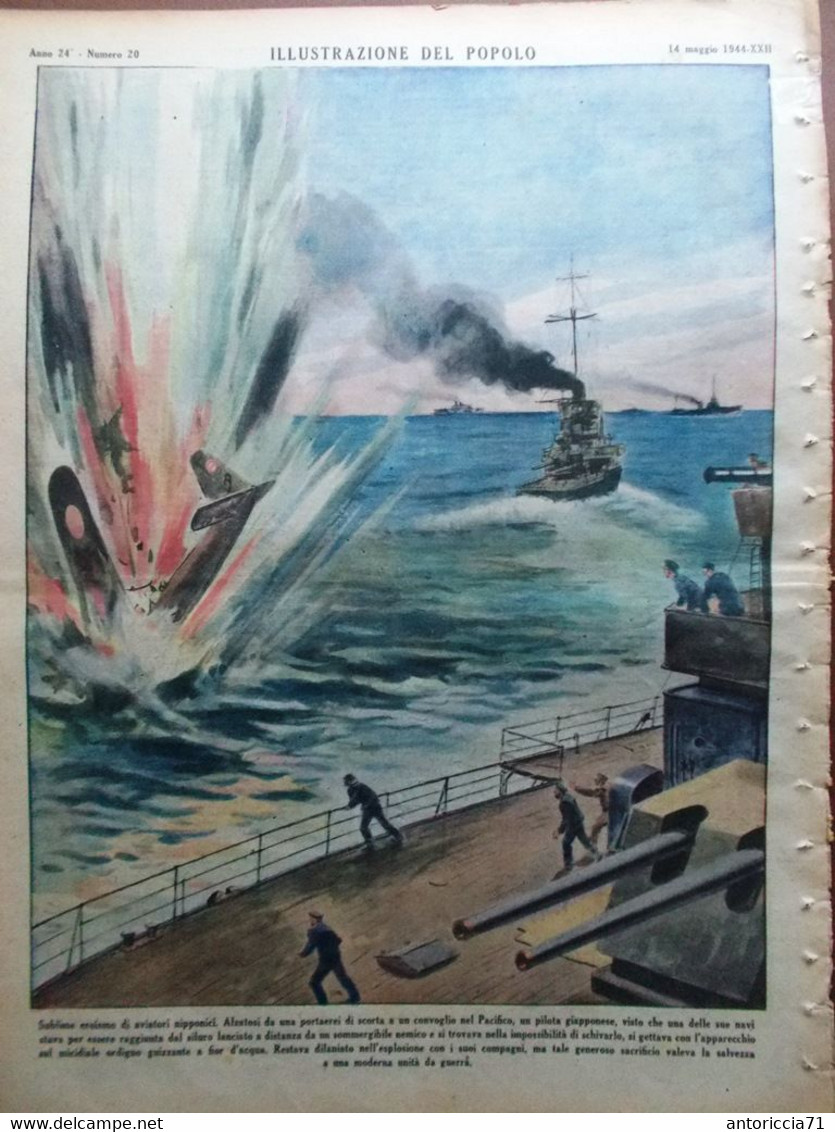 Illustrazione Del Popolo 14 Maggio 1944 WW2 Spotti Depetrini Oxilia Vallicelle - Guerra 1939-45