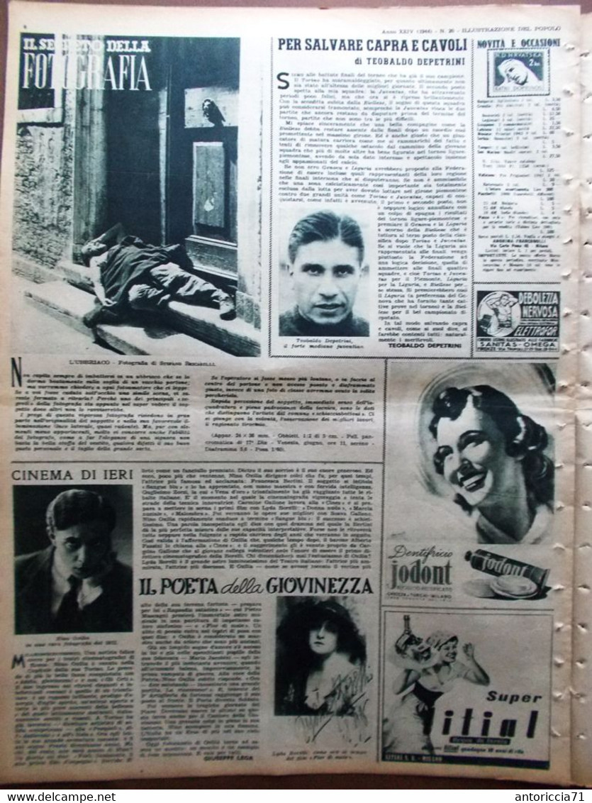 Illustrazione Del Popolo 14 Maggio 1944 WW2 Spotti Depetrini Oxilia Vallicelle - Guerra 1939-45