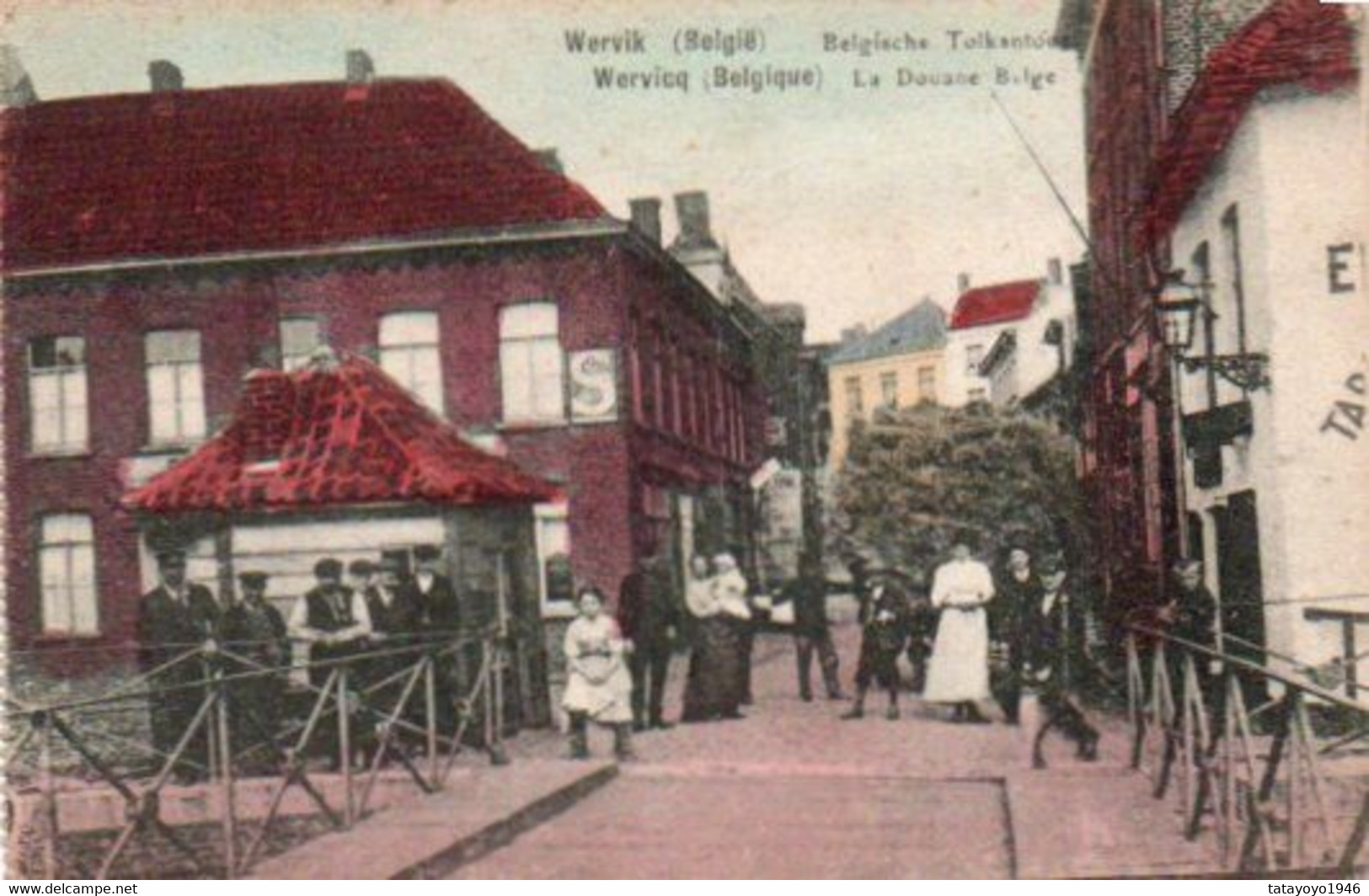 Wervik  (belgique) La Douane Belge Carte Colorisée N'a Pas Circulé - Wervik